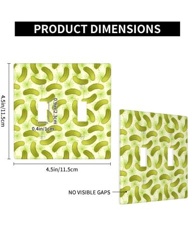 Wall Plate Sushi Dill Pickles picture Toggle Light Switch Covers Decorator 2 Gang Outlet Plate Durable 4.5X4.5 in - Buy Online on SooperMarket.com