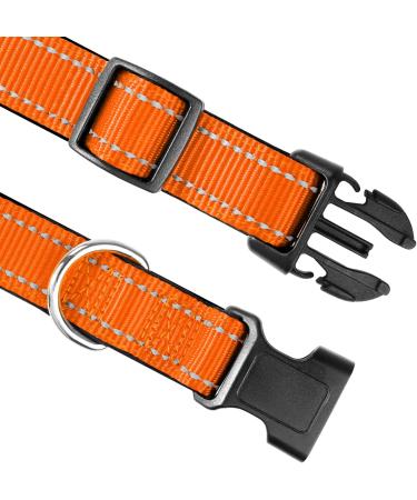 Joytale Reflective Dog Collar for Large Dogs - Orange (Pack of 1) | Durable & Stylish Pet Accessory - Buy Online on SooperMarket.com