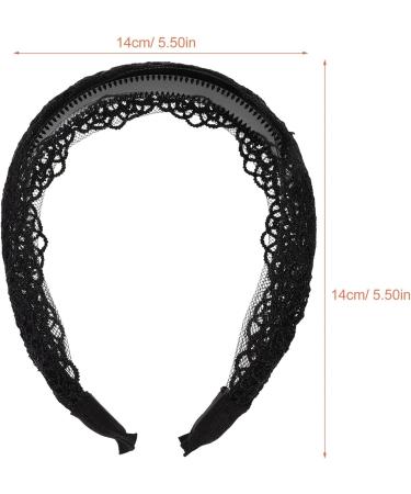 Minkissy Black Lace Hair Hoop Broadside Lace Headband Wide Hair Hoop Floral Lace Headband Gothic Lace Headband for Women Girls (Black) - Buy Online on SooperMarket.com
