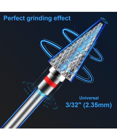 Diesisa 2 Pack Nail Drill Bits for Acrylic Nails - 3/32 Shank, Professional Electric Bits for Home Salon, Fine+Medium, Nib - Buy Online on SooperMarket.com