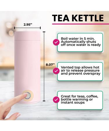 Women's Gift Set: Portable Kettle, Organic Tea, Honey, Hot Cocoa, Coffee, Pashmina Shawl | Birthday Basket for Friendship, Self-Care, Teacher, Mom - Buy Online on SooperMarket.com
