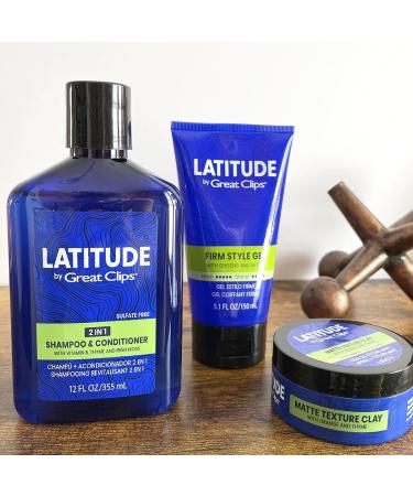 Great Clips Latitude 2-in-1 Shampoo + Conditioner for Men | Daily Hair Care | Promotes Full & Healthy Hair | 12oz - Buy Internationally - Buy Online on SooperMarket.com