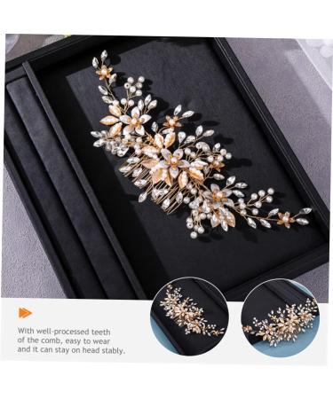 PLAFOPE Headgear Bridal Hair Accessories Bride Headdress Bride Wedding Headdress Wedding Pearl Hair Comb Bridal Headpieces for Wedding Bridal Hair Comb Wedding Headpiece for Bride - Buy Online on SooperMarket.com