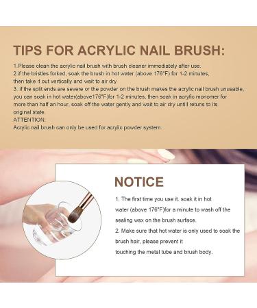Shine Chance Acrylic Nail Brush Size 8 - 100% Real Kolinsky Art Brush for Acrylic Powder - Handmade Wood Handle Extension Tool for DIY & Professional Use - Buy Online on SooperMarket.com