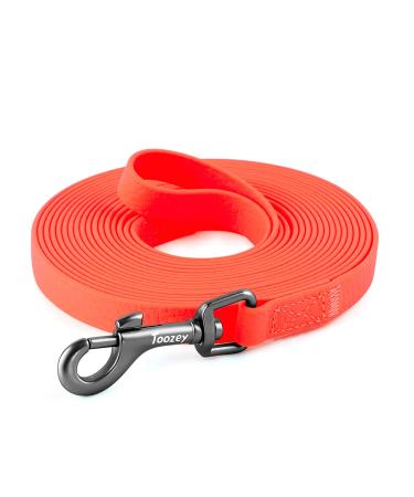 Toozey towline for dogs 5m / 10m / 15m / 20m towline with hand loop and mesh pocket waterproof training leash for large to small dogs robust dog leash 10m neon orange
