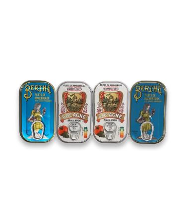 Portuguese Mackerel Fillets Set - 2 Types - 4 x 120 g - Berthe - Cocagne - Portugal