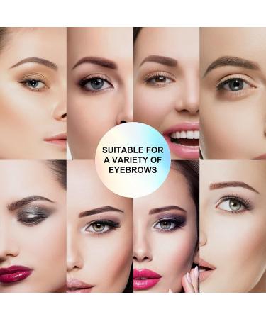 Eyebrow Stamp Shaping Kit with Long-Lasting Buildable Brown Black Powder - Includes 10 Stencils and 2 Pen Brushes - Perfect Gift for Women - Buy Online on SooperMarket.com
