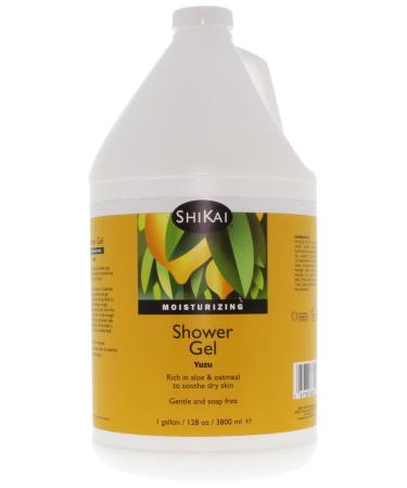Shikai - Daily Moisturizing Shower Gel  Rich in Aloe Vera & Oatmeal That Leaves Skin Noticeably Softer & Healthier  Relief for Dry Skin  Gentle Soap-Free Formula (Yuzu  1 Gallon) Yuzu 128 Fl Oz (Pack of 1)