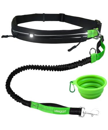 Leisengr n jogging line for medium -sized dogs |Freehand lines for jogging with belly belt |Length 125 cm to 175 cm |Color: black set jogging line - medium -sized dogs black