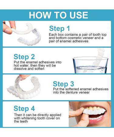 2 PCS Fake Dentures Teeth for Women and Men - Temporary Dental Veneers for Natural Restoration and Comfort - Protect Teeth & Regain Confident Smile - Natural Shade-n2 - Buy Online on SooperMarket.com