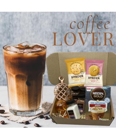 Iced Coffee Gift Set - 7x Nescafe Iced Latte Sachets Coffee Topper Coffee Syrup Border Coffee Biscuits - Gift for Coffee Lover Coffee Gifts for Men Christmas Gifts for Women Hampers for Women Original 18 Piece Set - Buy Online on SooperMarket.com
