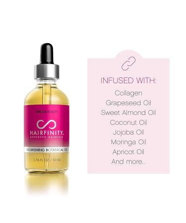 Hairfinity Botanical Hair Oil for Dry Damaged Hair - Jojoba, Olive, Sweet Almond Oils - Growth Treatment - Silicone & Sulfate Free - 1.76 oz - Buy Online on SooperMarket.com