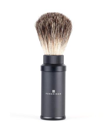 Fendrihan Black Anodized Travel Shaving Brush | Pure Badger Bristles | Made in Germany - International Shipping Available - Buy Online on SooperMarket.com
