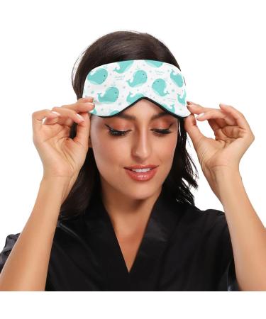 Haskirky Light Blocking Eye Mask for Deep Sleep | Breathable & Adjustable | Men and Women | Travel, Yoga, Meditation | Dolphin Polka Dot Design - Buy Online on SooperMarket.com