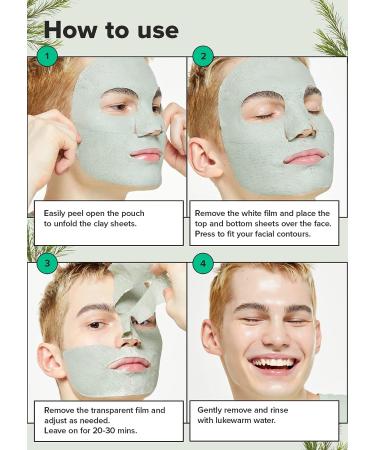 I DEW CARE Clay Sheet Mask - 4 Pack | Daily Exfoliate, Decongest, Minimize Pores, & Soothe | Infused with 3-Clay Complex, Tea Tree & Centella Asiatica - Buy Online on SooperMarket.com