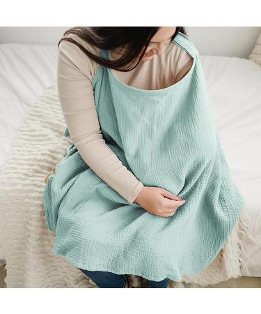 AlloFuu Nursing Cover Apron | Soft Breathable Nursing Scarf for On-the-Go - Green Nursing Cover - Buy Online on SooperMarket.com
