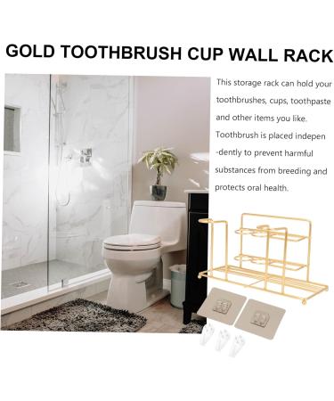 Zerodeko 2-Pack Rustproof Toothbrush Holder & Cup - Elegant Bathroom Organizer for Toothbrushes Razors & Makeup Brushes - Light Luxury Steel Design (24x14cm) - Buy Online on SooperMarket.com