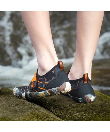 CIOR Kids Water Shoes | Aqua Athletic Sneakers for Boys & Girls | Lightweight Sport Shoes (Toddler/Little/Big Kid) - Size 10.5 Little Kid | Brown - Buy Online on SooperMarket.com
