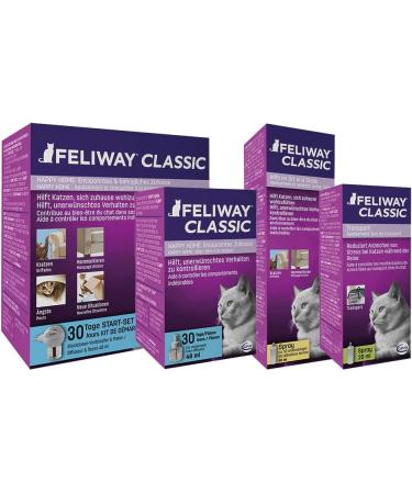 Feliway Optimum refill the best solution to ease cat anxiety cat conflict and stress in the home & Classic 20ml Spray comforts cats and helps solve behavioural issues and stress - 20ml + Classic 20ml Spray - Buy Online on SooperMarket.com