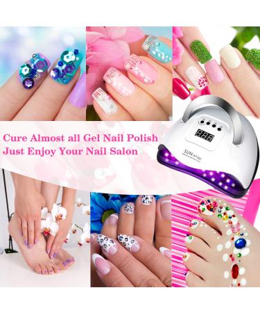 180W UV LED Nail Dryer Lamp with Timer - Gel Nail Curing Car Sensor & LCD Display - Buy Online on SooperMarket.com