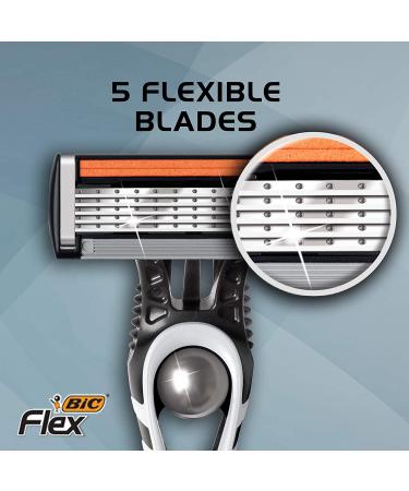 BIC Flex 5 Men's 5-Blade Disposable Razor 6 Razors - Pack of 3, White - 2 Count - Buy Online on SooperMarket.com