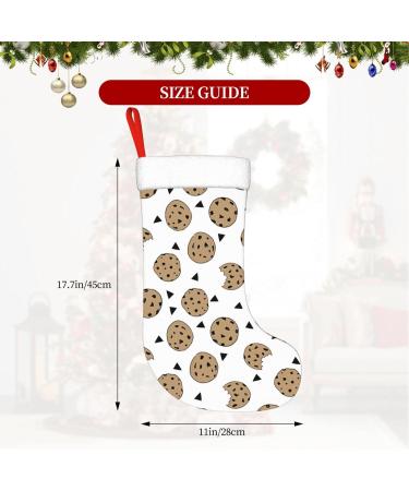 YYHHAOFA Cookies Food Chocolate Chip Biscuits Prints Christmas Decorative Stockings : Soft Light and Tactile Suitable for Christmas Halloween - Buy Online on SooperMarket.com