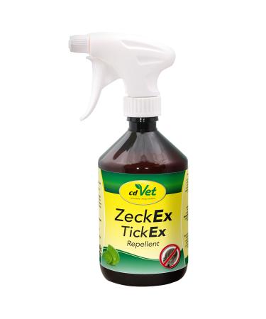 CDVET ZECKEX tick defense spray 500 ml - immediate protection with long -term effect for humans and animals natural tick remedies without synthetic additives dermatologically tested 500 ml (1 Pack)