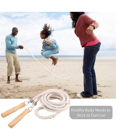 Leapbeast Long Jump Rope - Multiplayer Wooden Handle Jump Rope for Fitness School & Outdoor Activities | 5m 7m 10m - Buy Online on SooperMarket.com