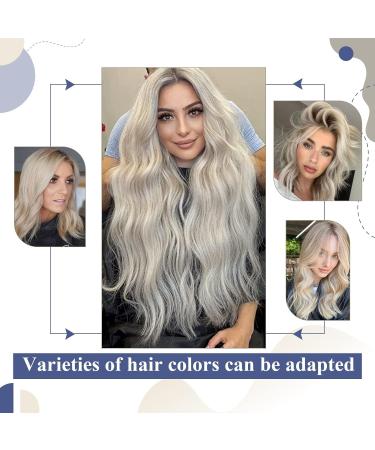 Laavoo 60cm Platinum Blonde Tape Extensions | Real Remy Hair | Invisible Tape In Extensions | 20pcs 50g #60 - Buy Online on SooperMarket.com