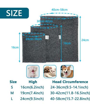 Pattepoint Dog Snood: Noise Protection & Anxiety Relief Dog Ear Muffs - Grey, Size M - Buy Online on SooperMarket.com