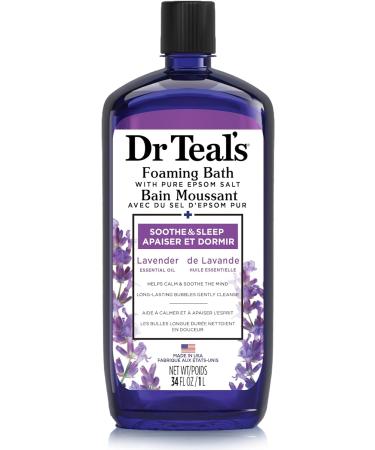 Dr Teal's lavender foaming bath 1000 Milliliter & (DRTE4) Vitamin C Epsom Salt 1.36 kilogram - Buy Online on SooperMarket.com