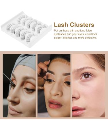 Shop KALLORY 5 Pairs Cat Eye Lashes - Natural Look Wispy 3D Short False Eyelashes - Soft Faux Makeup Supplies - International Shipping Available - Buy Online on SooperMarket.com