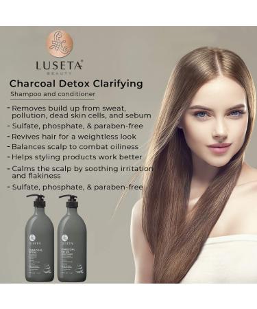 Luseta Charcoal Detox Hair Conditioner 33.8oz | Purifying Volumizing & Moisturizing Formula for Healthy Hair | International Shipping Available - Buy Online on SooperMarket.com