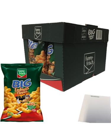Funny Fresh Big Peanut Flippies Flips Snack Fun 10 Pack (10x175g Bag) + usy Block