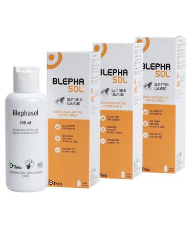 3 x Blephasol Micellar Eyelid Cleansing Lotion | Effective and Gentle Cleansing for Make-Up Removal Inflamed and Sensitive Eyelids | Soap & Alcohol-Free | Pack of 3 x 100ml