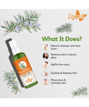 Crysalis Rosemary Floral Water 100ml | Natural Aromatic Mist for Skin & Hair | International Shipping Available - Buy Online on SooperMarket.com