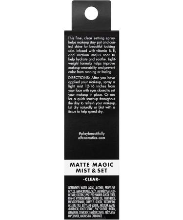 e.l.f. Matte Magic Mist & Set - Small Lightweight Long Lasting Mattifying Revitalizes & Flawless Finish Foundation Lightweight Medium Coverage & Semi-Matte Beige 0.68 Fl Oz MAKE_UP + SKIN_CONCEALER 84434A - Buy Online on SooperMarket.com
