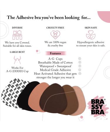 BrassyBra Little Extra Boob Tape for Women | Invisible Breast Lift for Large Breasts | Extra Support & Spill Prevention | Perfect for Backless & Off-The-Shoulder Dresses - Buy Online on SooperMarket.com