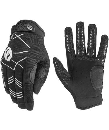 Seibertron B-A-R Pro 2.0 Signature Baseball/Softball Schlagmann Batting Gloves Gloves Super Grip Fingers Adult Size-Schwarz L Adult