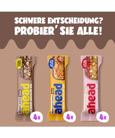 AHEAD Vegan Keto Bar Sample Pack 12 Low Sugar Chocolate Bars (Max 1.7g Sugar) Perfect for Healthy Snacking - Buy Online on SooperMarket.com