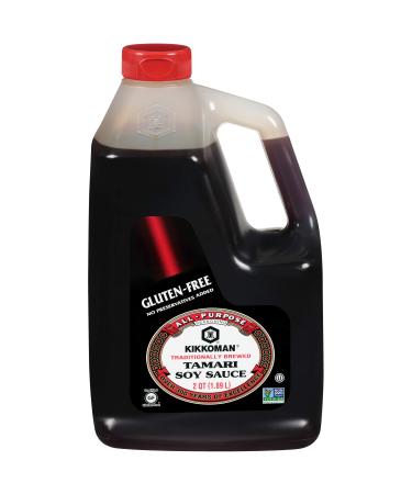 Kikkoman 1/2 Gallon Preservative-Free Gluten-Free Tamari Soy Sauce, 1.0 Count