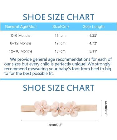 2 x Toddler Flower Girl Shoes + Headband | Non-Slip Soft Special Occasions Christening Wedding Party Shoes | Size 0-6 Months | Pink - Buy Online on SooperMarket.com
