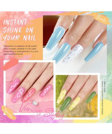 PEACECOLOR Gel Nail Kit with Electric Nail File - 15Pcs Gel Nail Polish Sets | 36W UV/LED Nail Lamp, Top/Base Matte Coat | Professional Manicure Tools & Decoration - PH0021 - Buy Online on SooperMarket.com