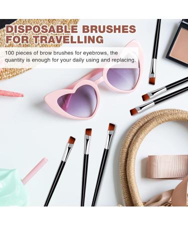 Gerrii 100 Pieces Disposable Angled Eyebrow Brushes Eye Liner Brush Disposable Angle Brushes Tinting Brushes for Women Girls Salon Beauty Cosmetic Make up Tool Disposable Esthetician Supplies (Silver) - Buy Online on SooperMarket.com