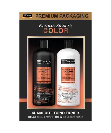 TRESemm Shampoo and Conditioner Keratin Smooth Color Anti-Fade Anti-Frizz Hair Products for Color-Treated Hair 28 Oz Ea