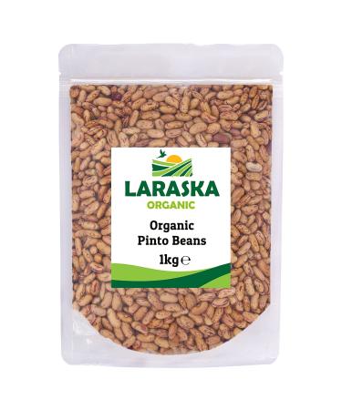 Organic Pinto Beans 1kg - Star Ingredient in Soups Stews Chillies and Dips High in Iron Potassium Fiber Protein Certified Organic
