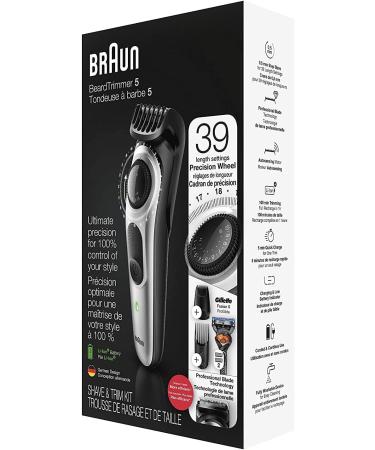Braun Beard Trimmer & Hair Clippers Set for Men | Cordless Rechargeable Mini Foil Shaver & Gillette ProGlide Razor | 6 Piece Black/Silver Grooming Kit - Buy Online on SooperMarket.com