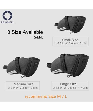 Roswheel 131470 Water Resistant Bike Saddle Bag - Large Under Seat Pouch for Cycling Accessories - Buy Online on SooperMarket.com