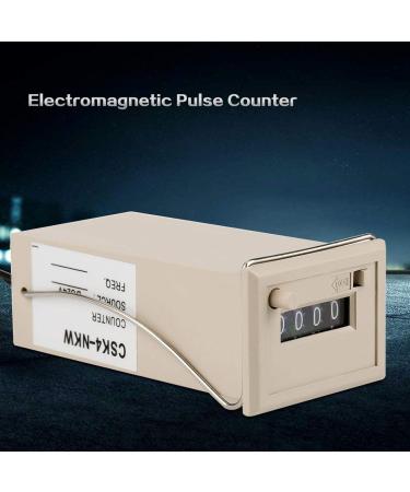 Electromagnetic Pulse Counter - 1 PC DC 24V CSK4-NKW 4 Digit Totalizer (0-9999) | International Shipping Available - Buy Online on SooperMarket.com