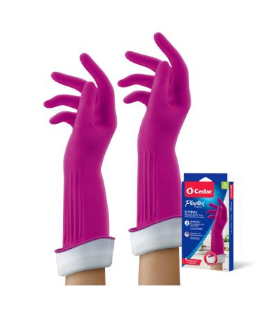 Playtex Living Reuseable Rubber Cleaning Gloves, Premium Protection Reusable Household Gloves, Small (2 pairs)